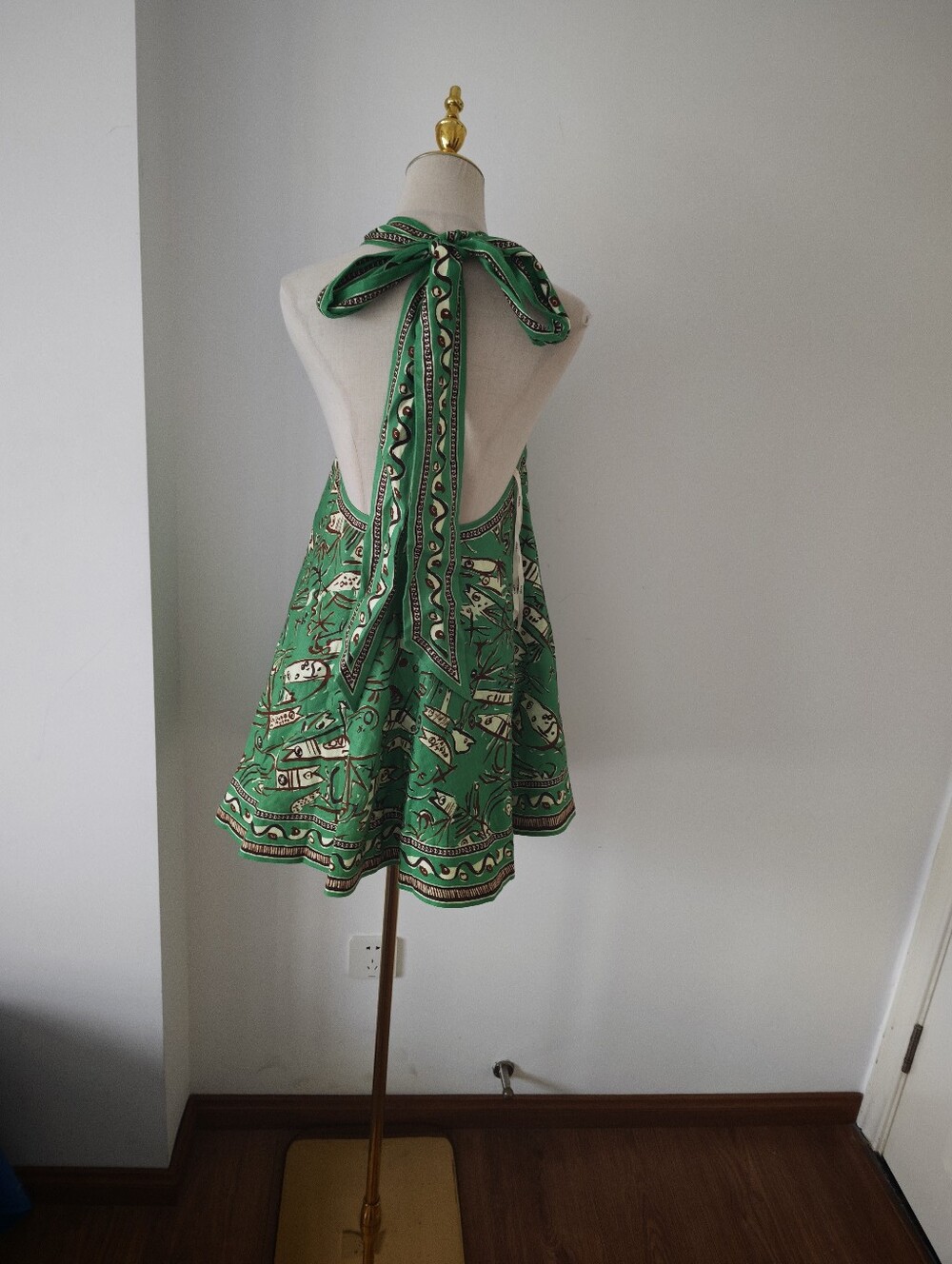 ALEMAIS Fish Sticks Linen Swing Dress - Picture 10 of 13